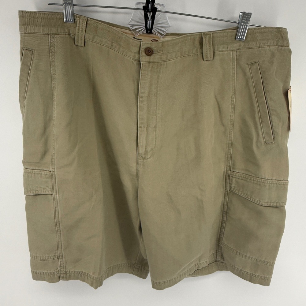 Tommy Bahama Key Grip Cargo Shorts Mens 42 Khaki Tencel Cotton Relaxed T8182 NWT